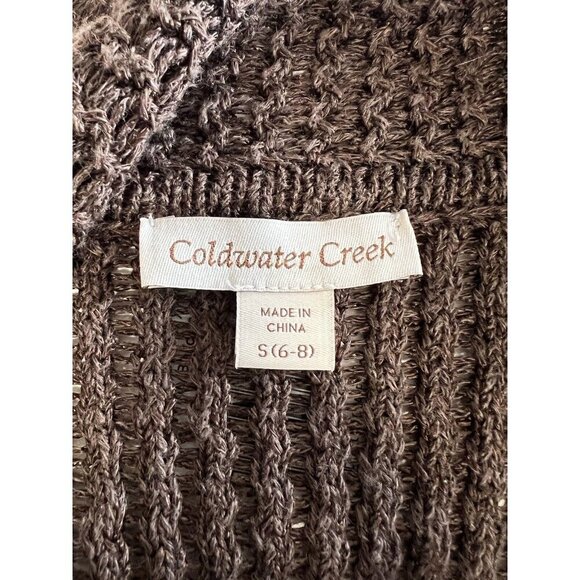 Coldwater Creek Womens Cardigan~Size S (6/8)~Brown Classic Versatile ~ L13 06 - Picture 7 of 9